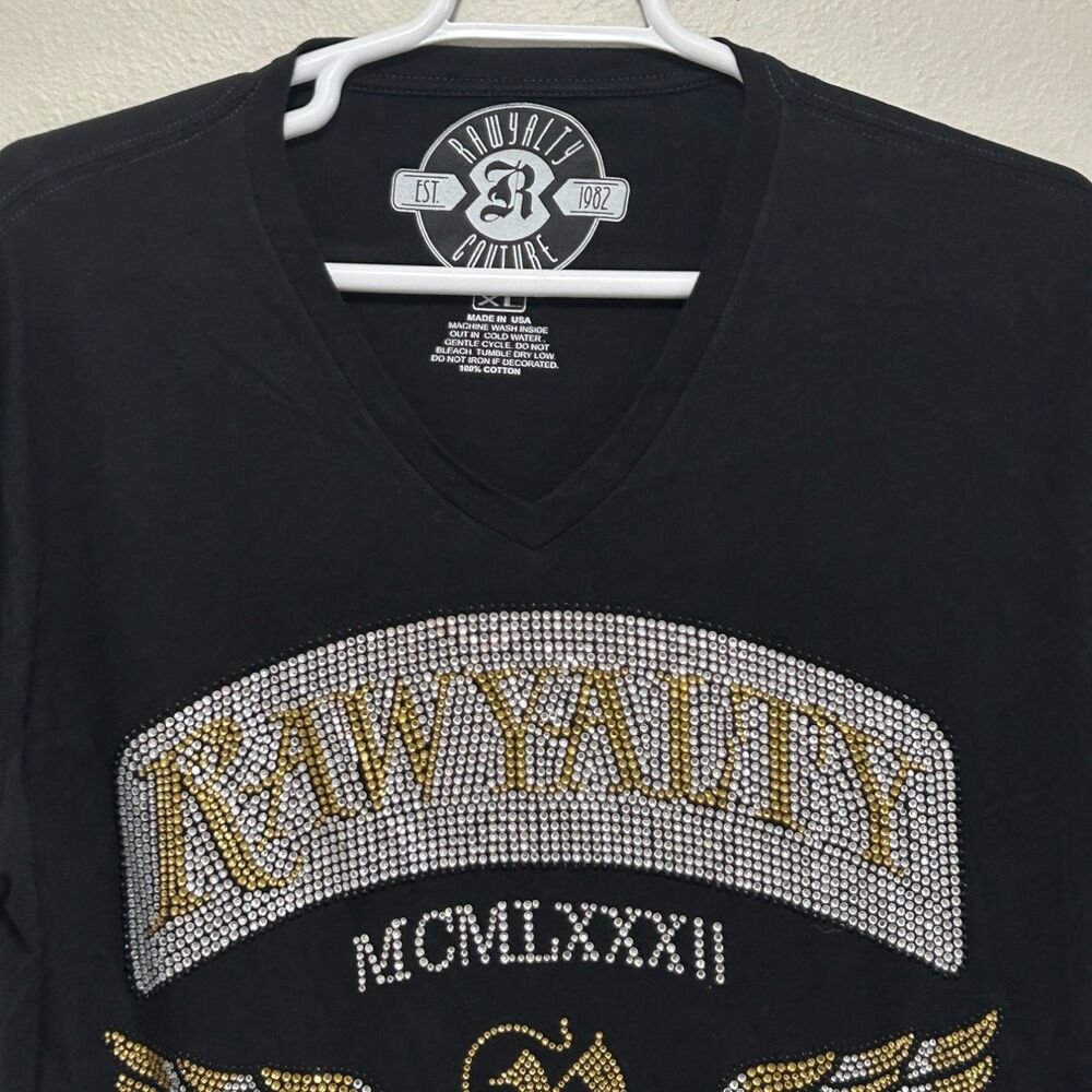 Rawyalty Couture Miami Brand Mcmlxxxii Mens XL Black T-Shirt